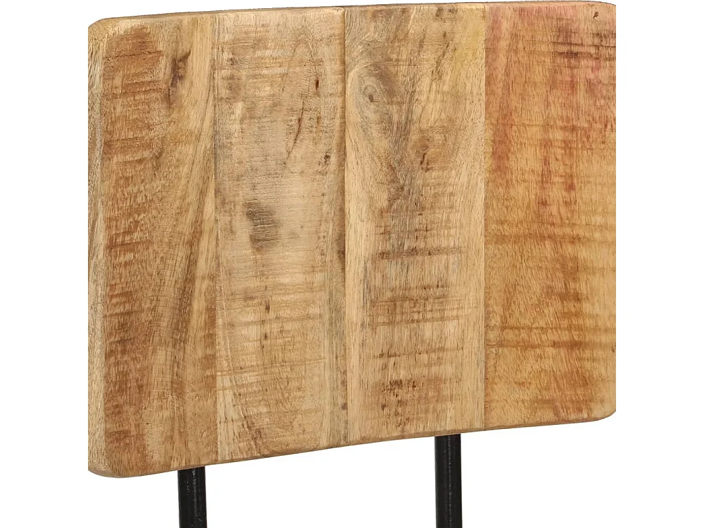 Tabourets de bar lot de 2 bois massif de manguier
