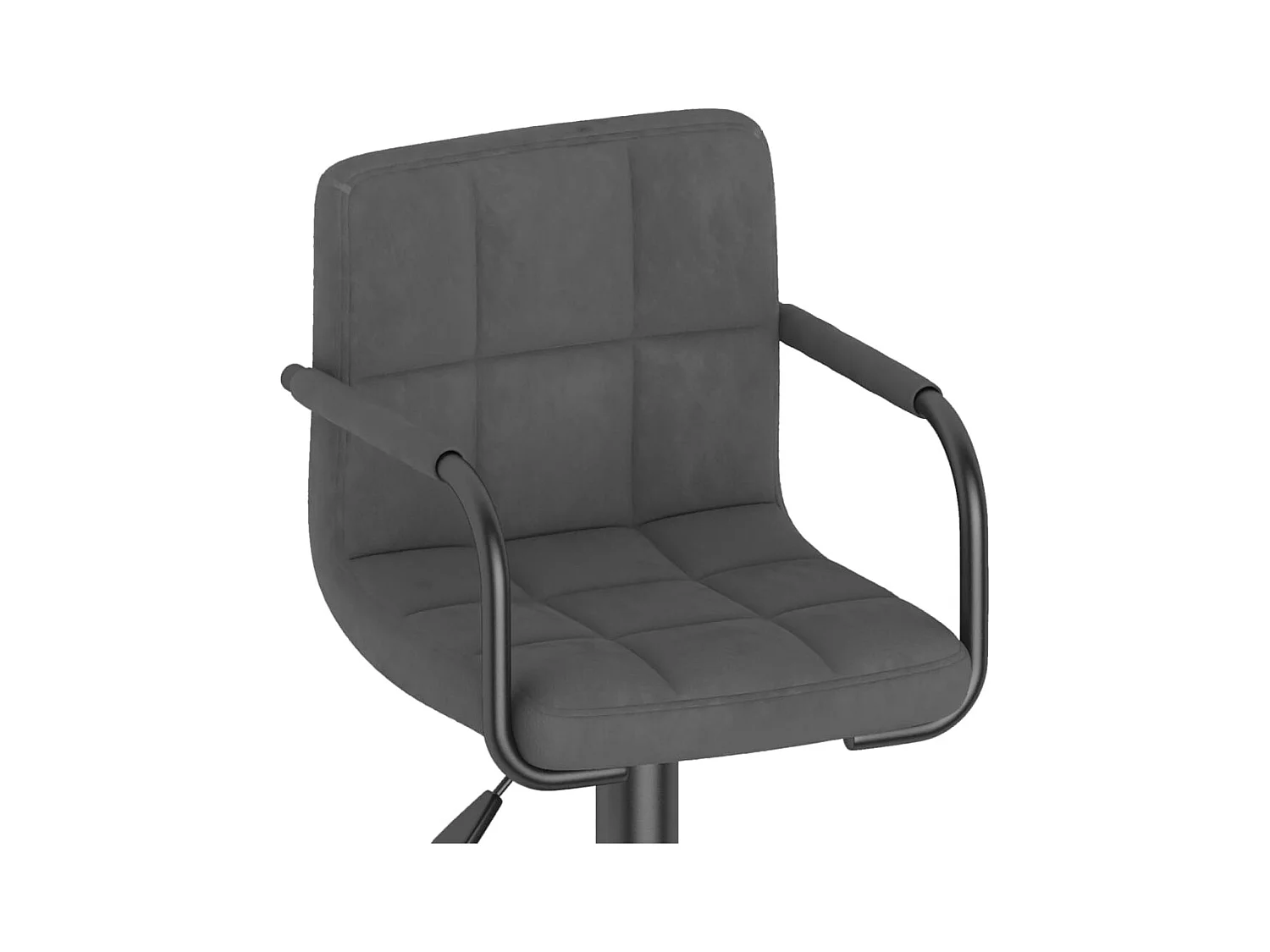 Tabourets de bar lot de 2 gris foncé velours