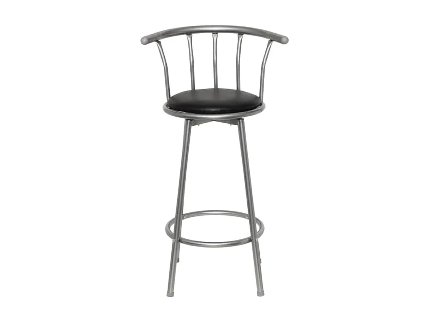 Tabourets de bar lot de 2 noir similicuir