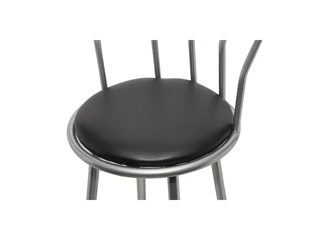 Barhocker 2 Stk. Schwarz Kunstleder