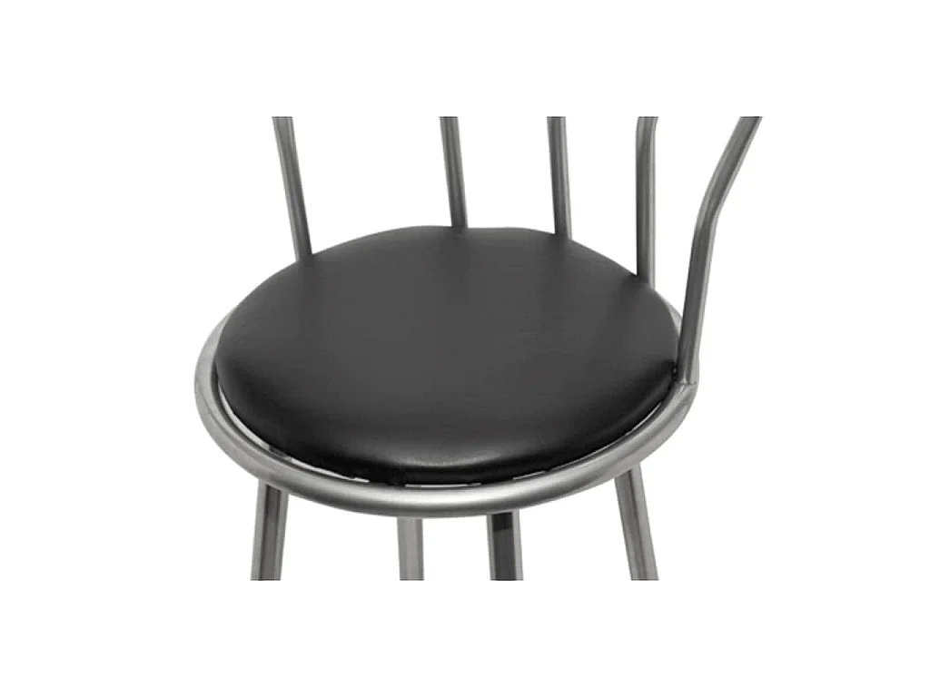 Barhocker 2 Stk. Schwarz Kunstleder