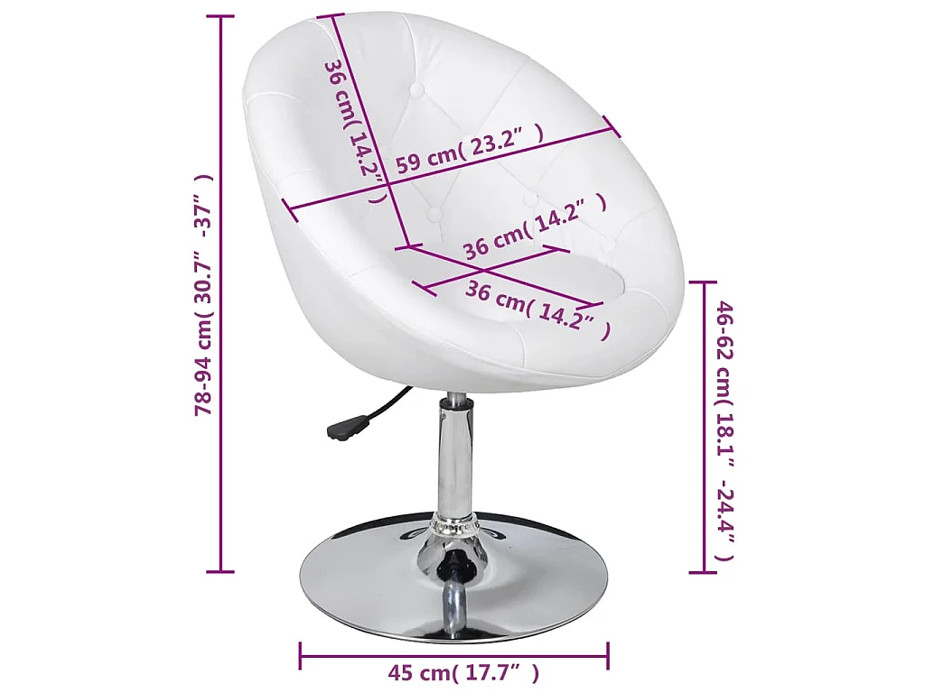 Banco de bar couro artificial branco