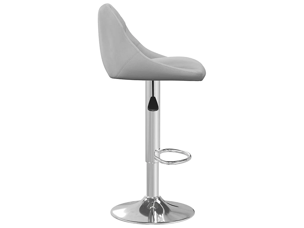 Tabourets de bar lot de 2 gris clair velours