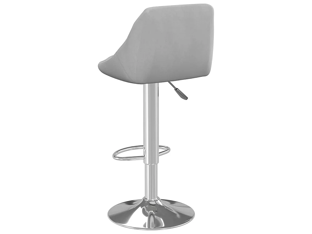 Tabourets de bar lot de 2 gris clair velours