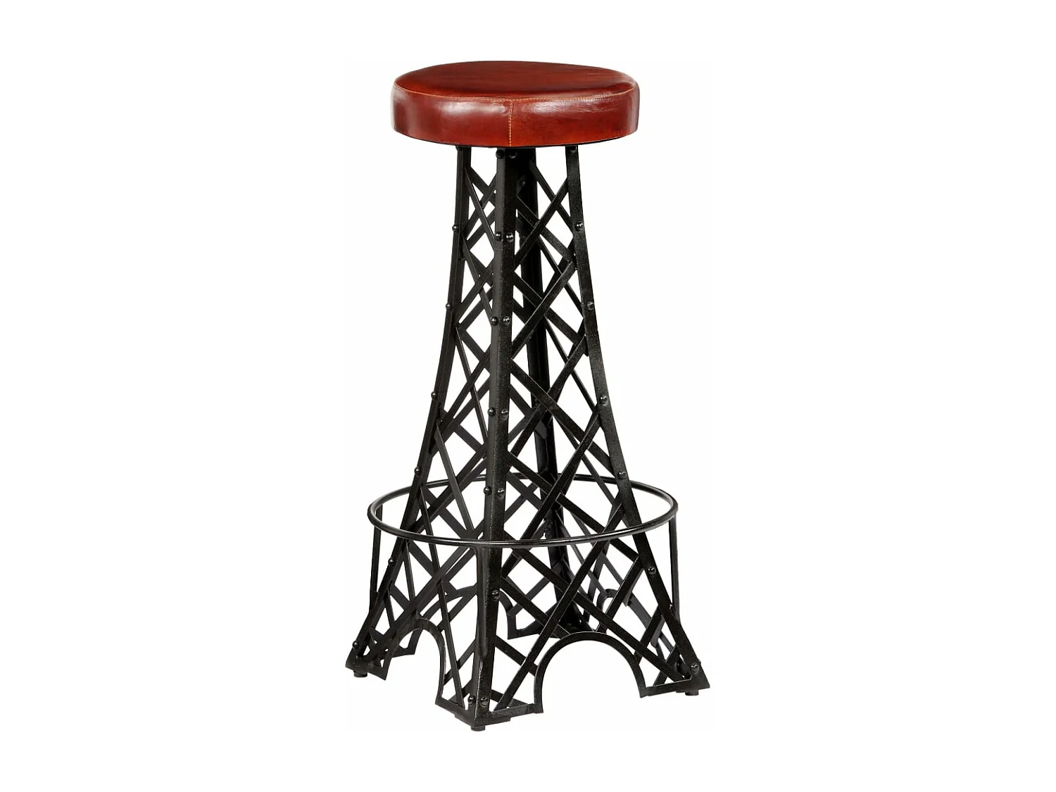 Tabourets de bar lot de 2 cuir véritable