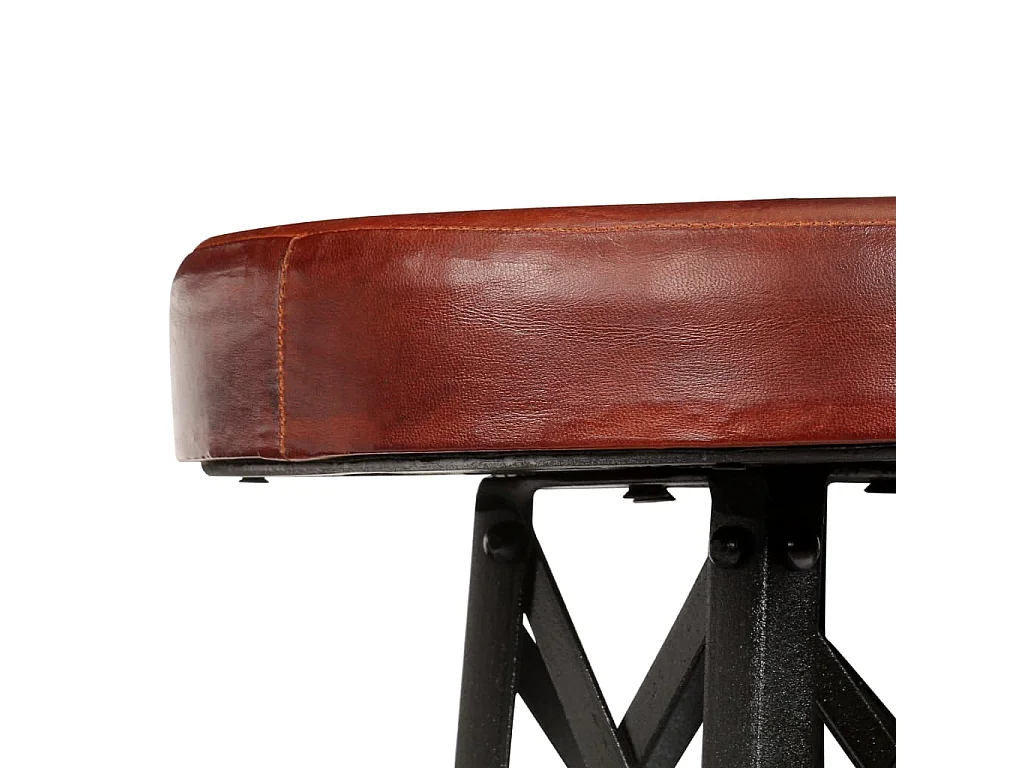 Tabourets de bar lot de 2 cuir véritable