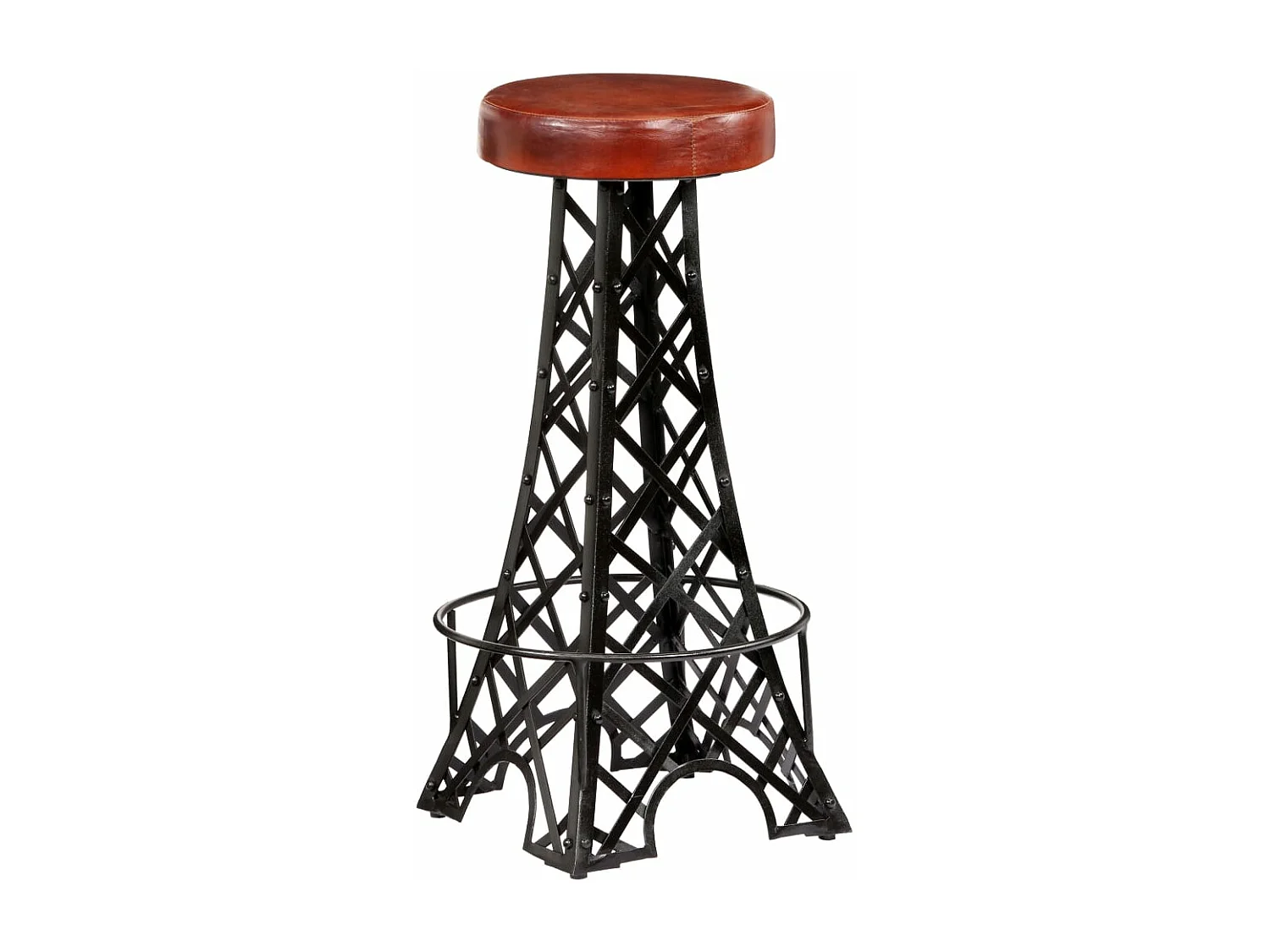 Tabourets de bar lot de 2 cuir véritable