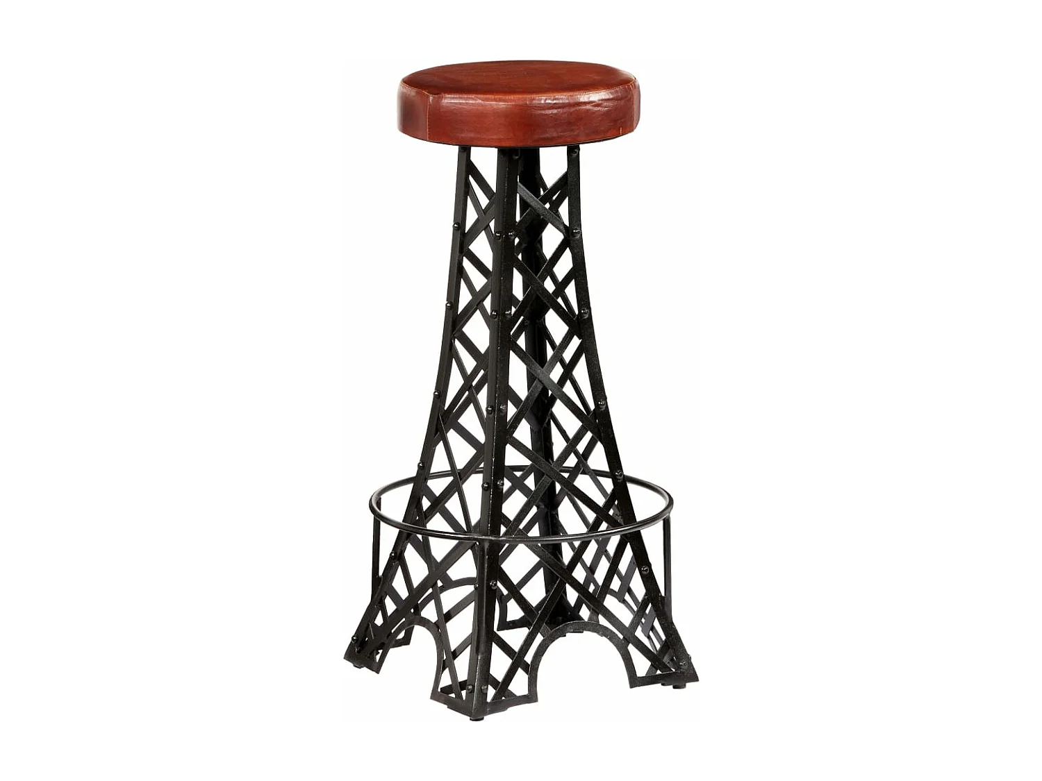 Tabourets de bar lot de 2 cuir véritable