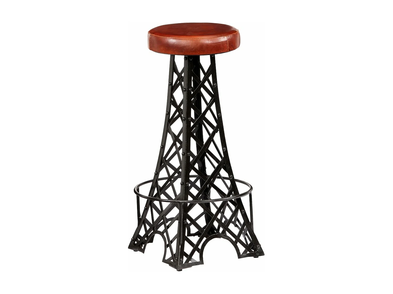 Tabourets de bar lot de 2 cuir véritable