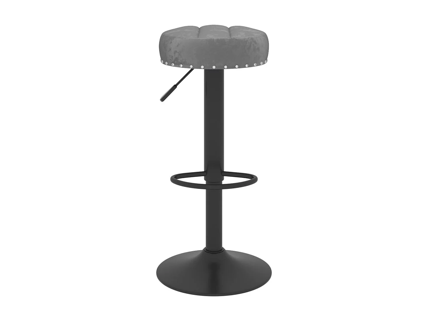 Barhocker 2 Stk. Dunkelgrau Samt