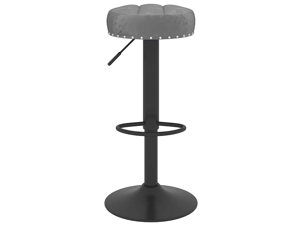 Sedie da Bar 2 pz Grigio Scuro in Velluto