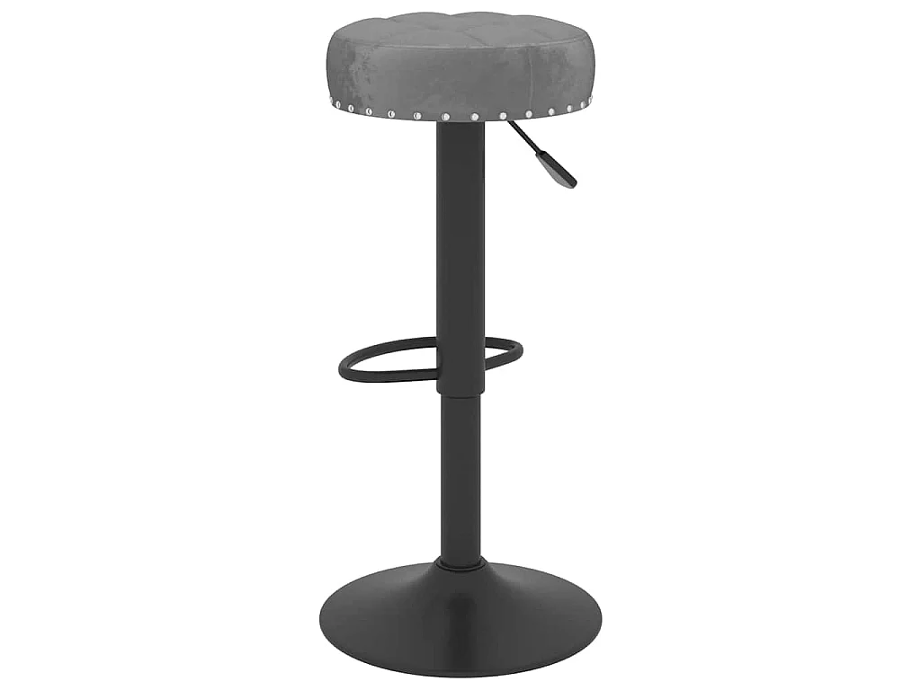 Sedie da Bar 2 pz Grigio Scuro in Velluto
