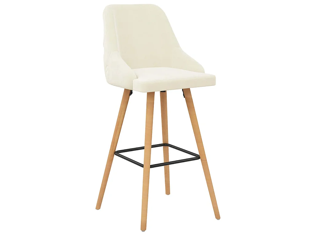 Bancos de bar 2 pcs veludo creme