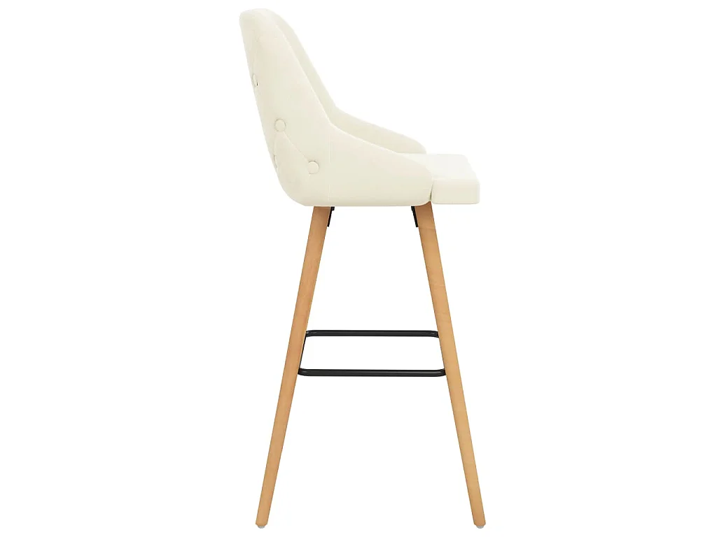Bancos de bar 2 pcs veludo creme