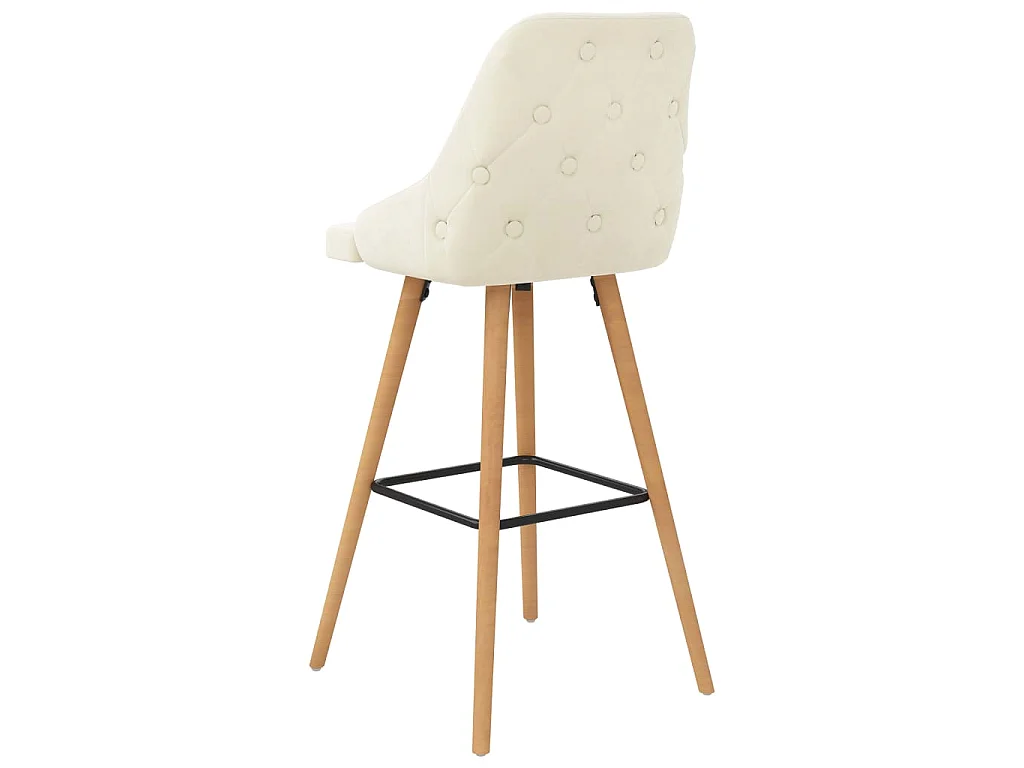 Bancos de bar 2 pcs veludo creme