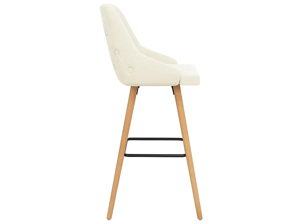 Bancos de bar 2 pcs veludo creme