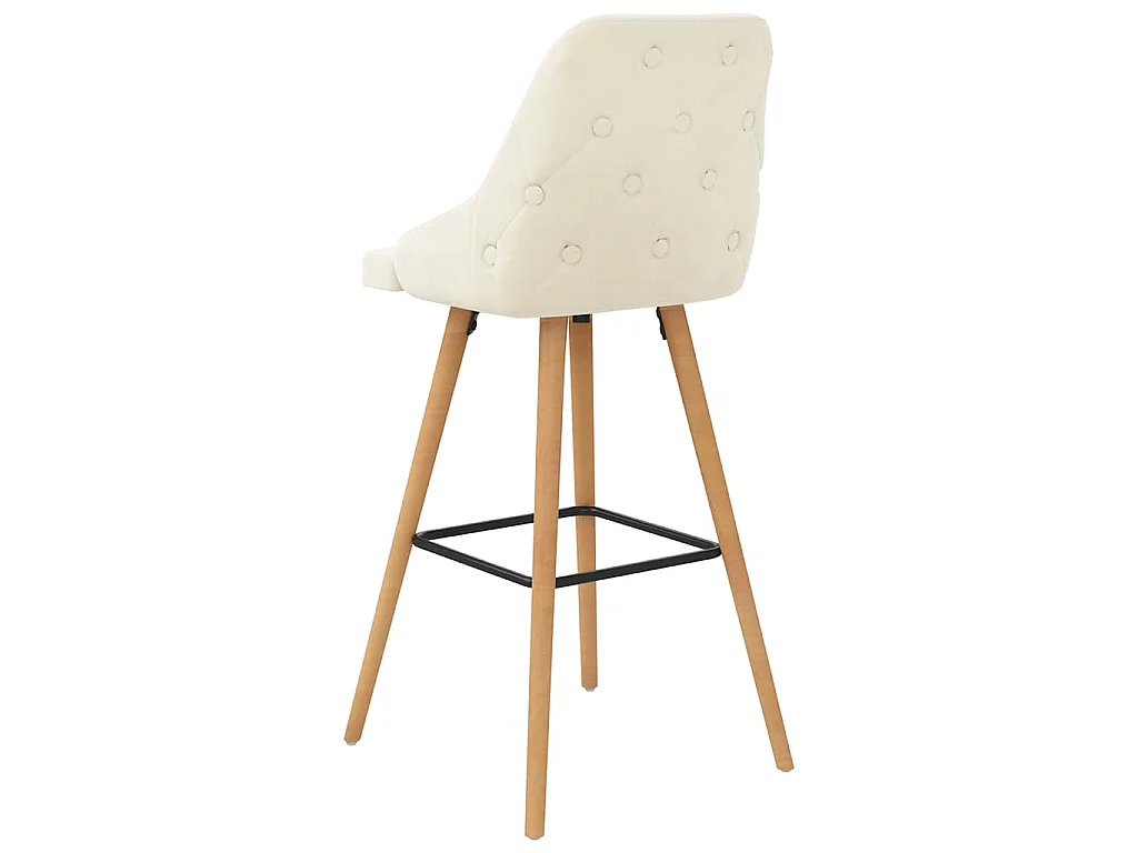 Bancos de bar 2 pcs veludo creme