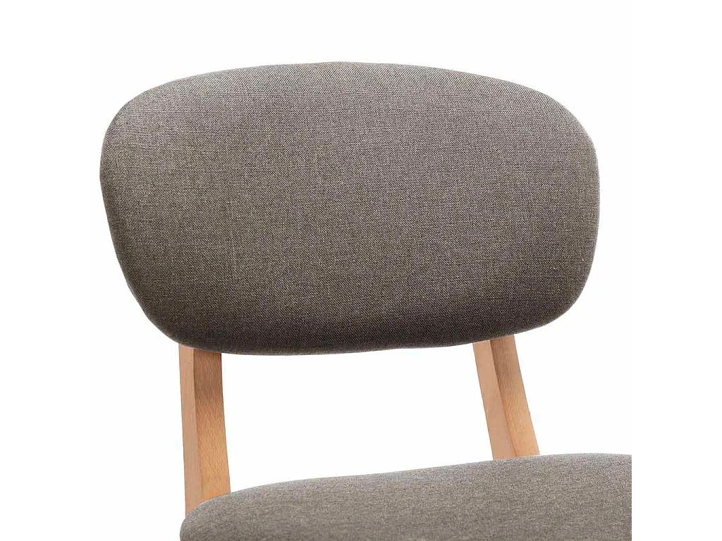 Tabourets de bar lot de 2 taupe tissu