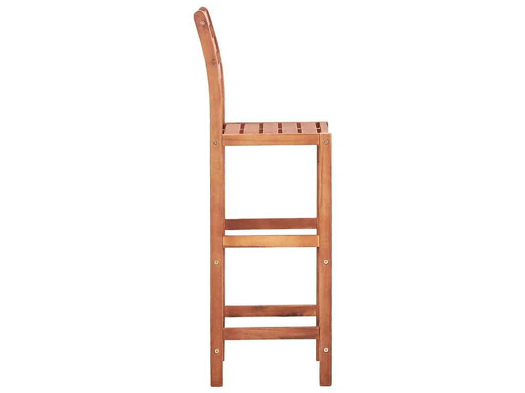 Chaises de bar lot de 4 bois d'acacia solide