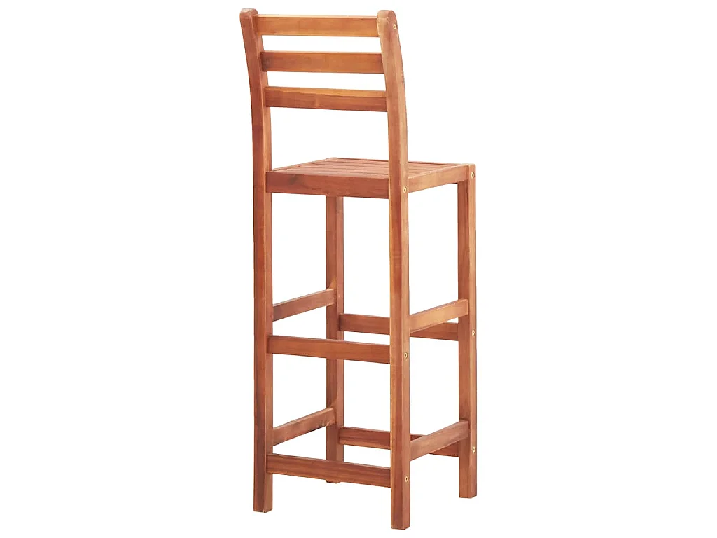 Chaises de bar lot de 4 bois d'acacia solide