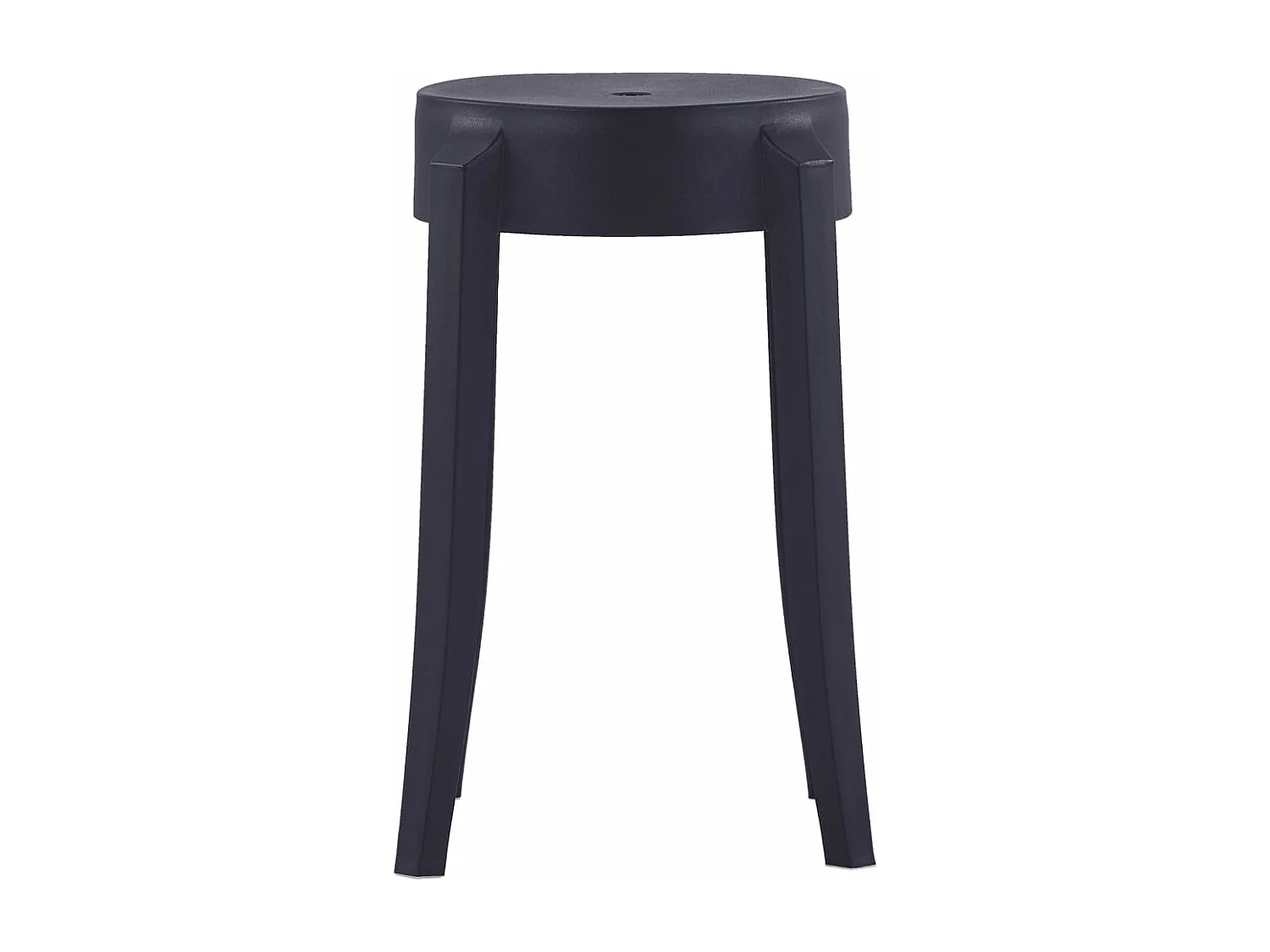 Bancos empilháveis 4 pcs plástico preto