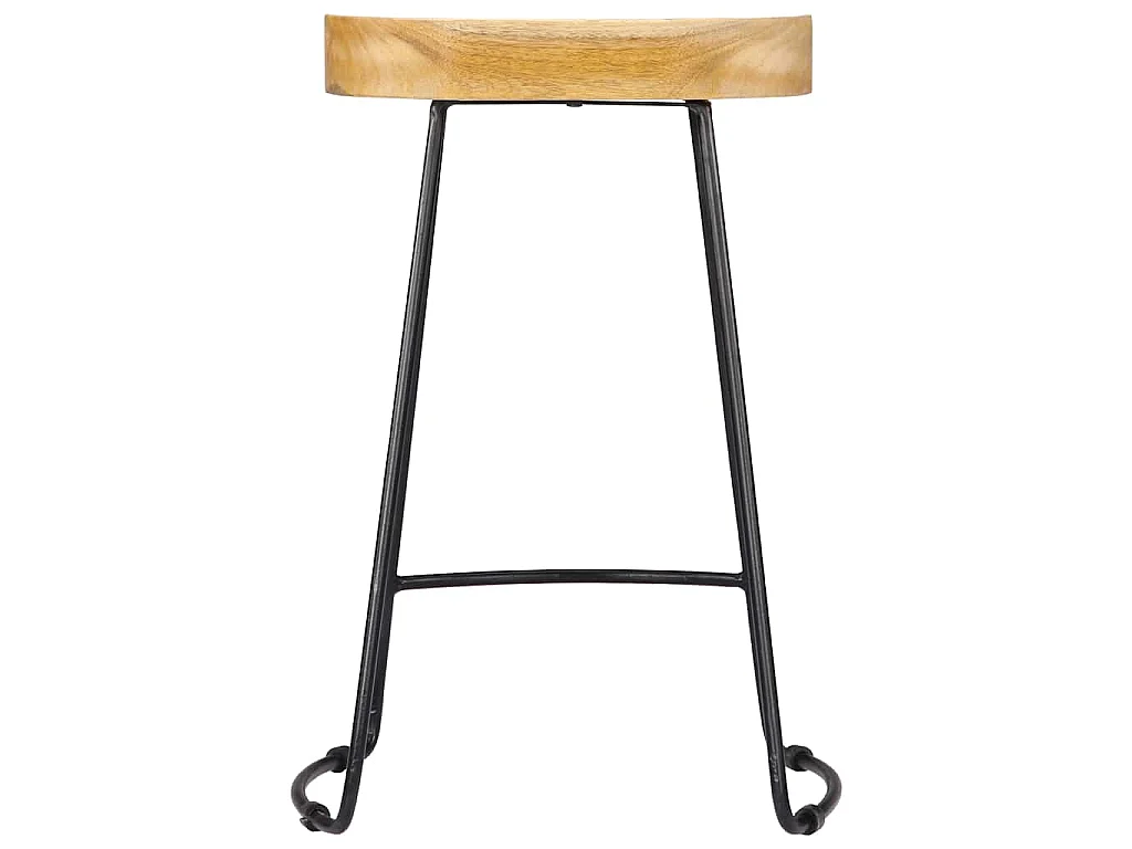 Tabourets de bar Gavin lot de 2 bois de manguier massif