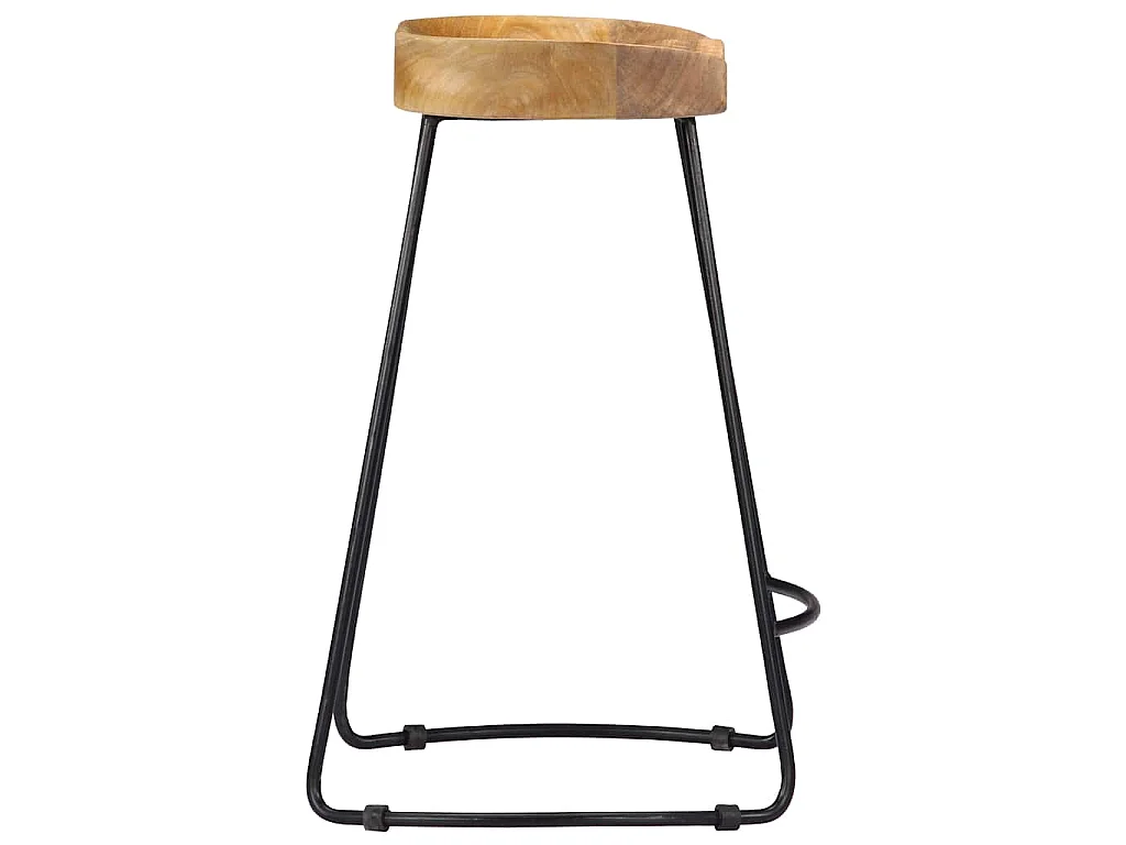 Tabourets de bar Gavin lot de 2 bois de manguier massif