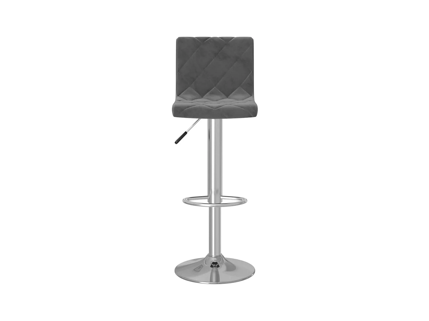 Tabourets de bar lot de 2 gris foncé velours