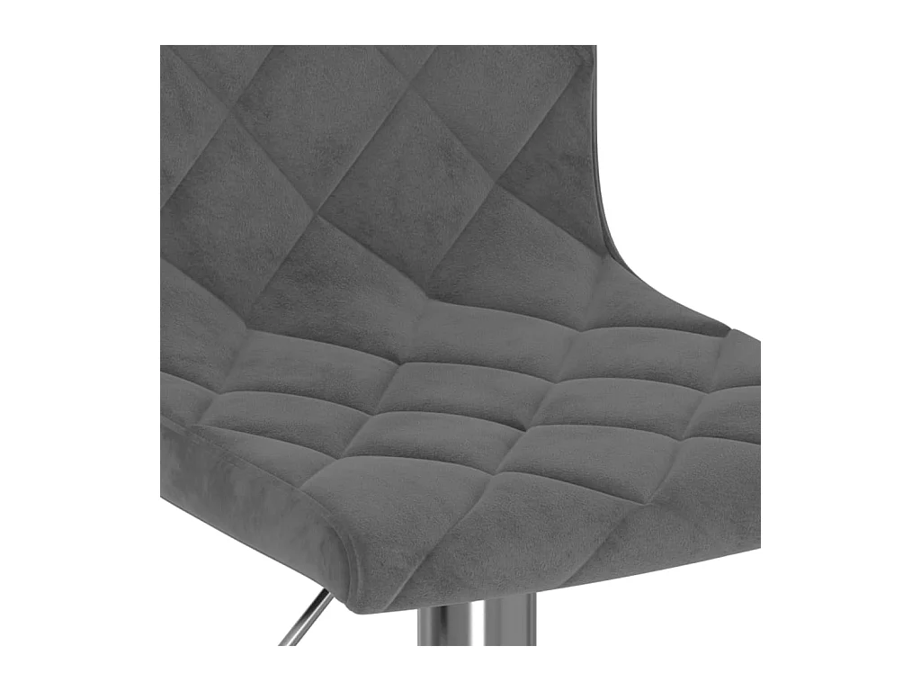 Tabourets de bar lot de 2 gris foncé velours