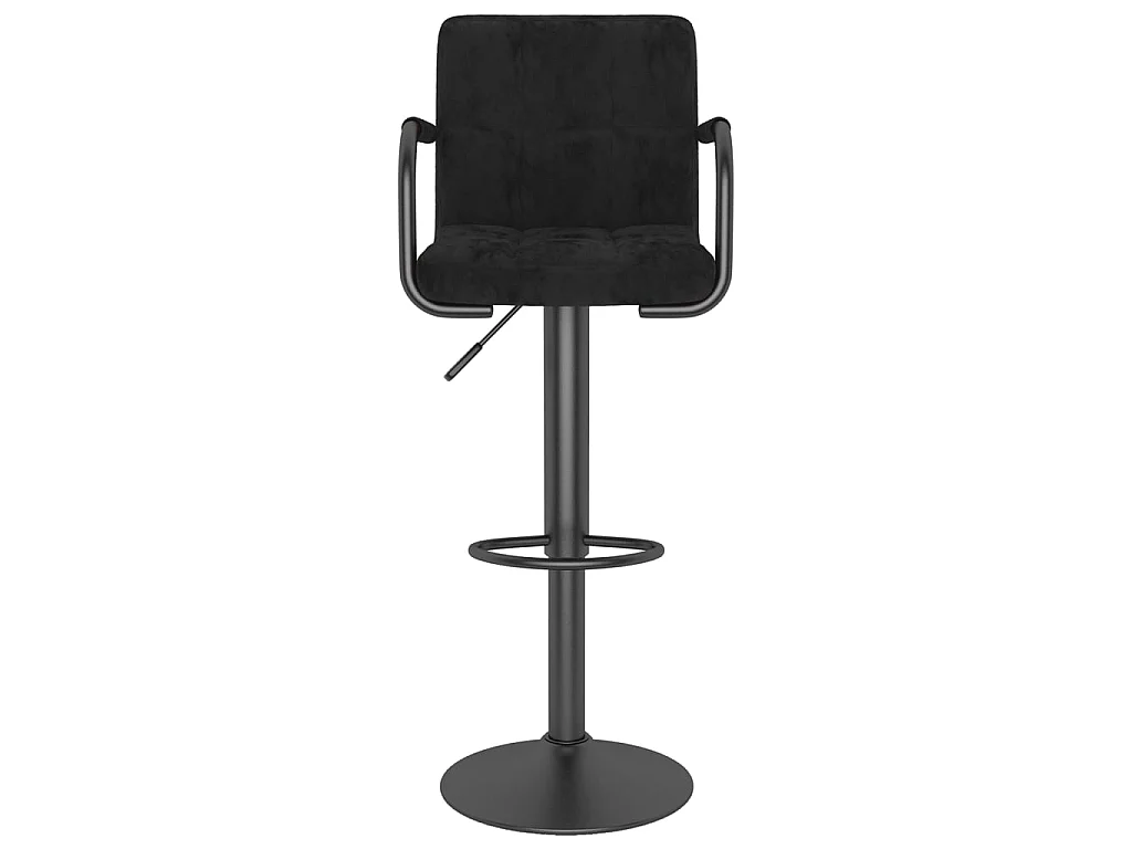 Taburetes de cocina 2 unidades terciopelo negro