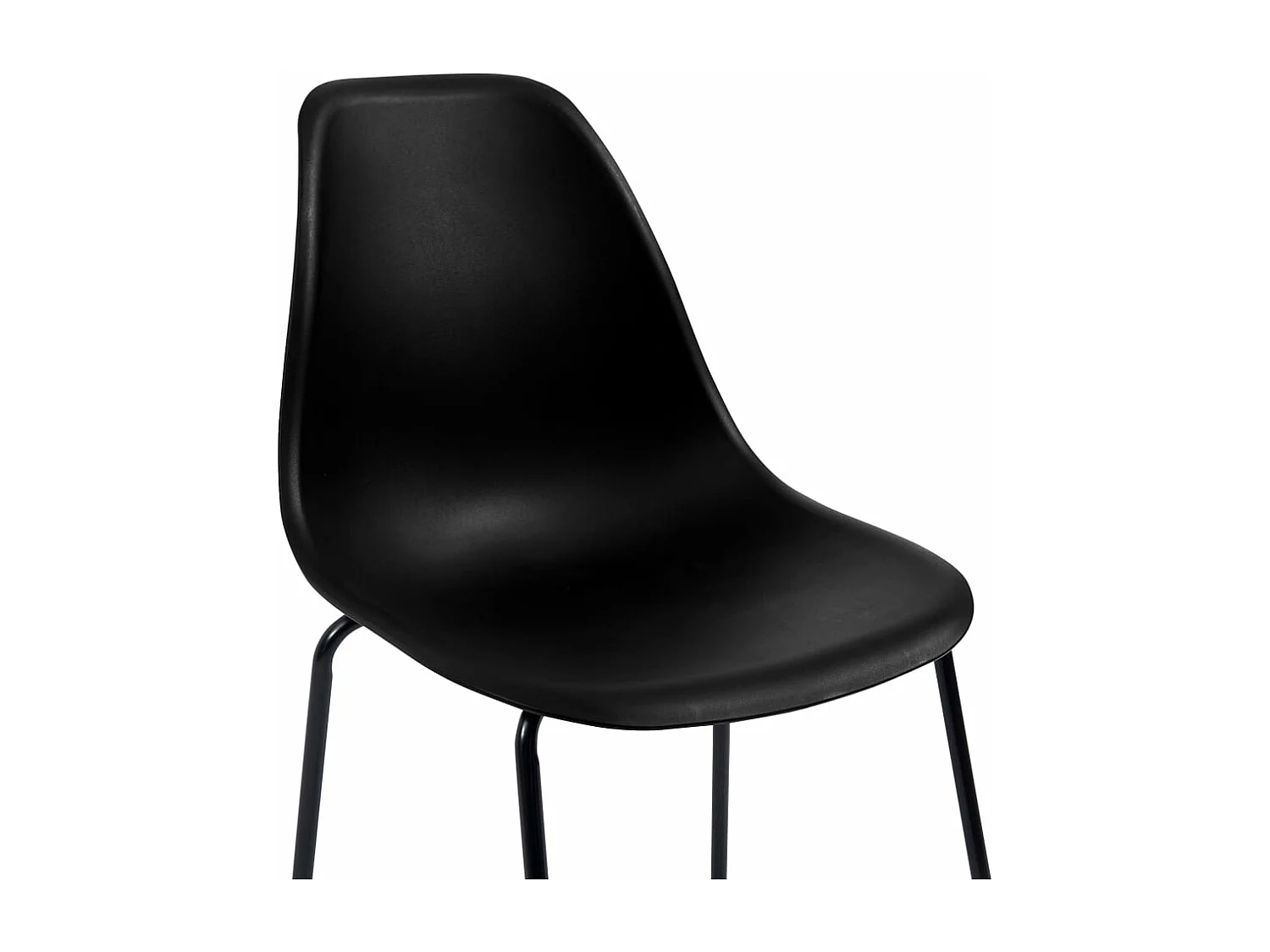 Chaises de bar lot de 2 noir plastique