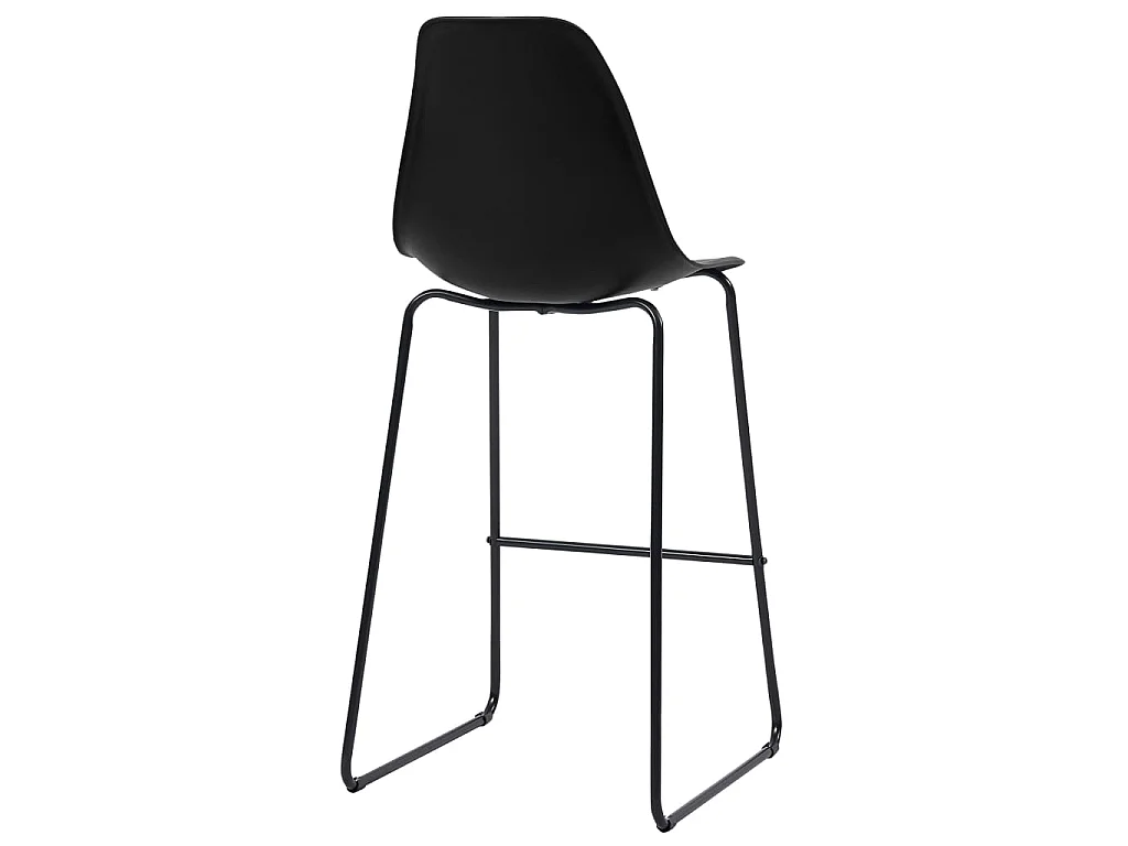 Sedie da Bar 2 pz Nere in Plastica