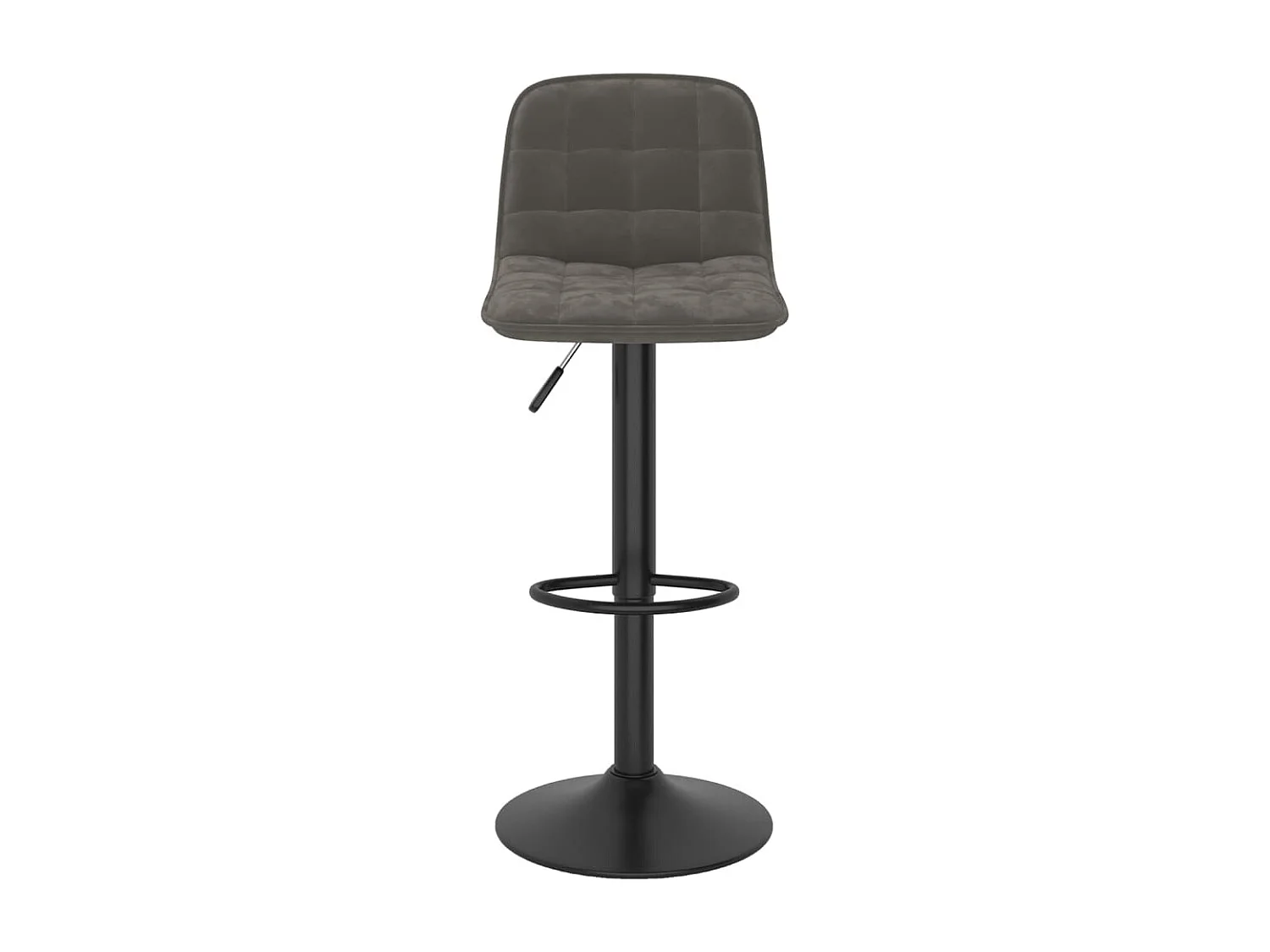 Tabourets de bar lot de 2 gris foncé velours