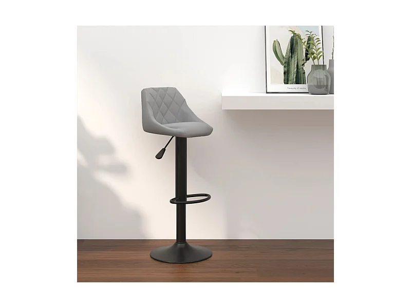 Tabouret de bar Gris clair Velours