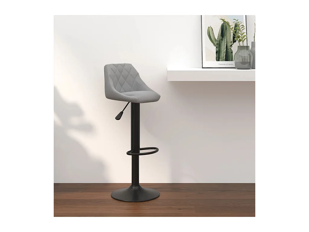 Tabouret de bar Gris clair Velours
