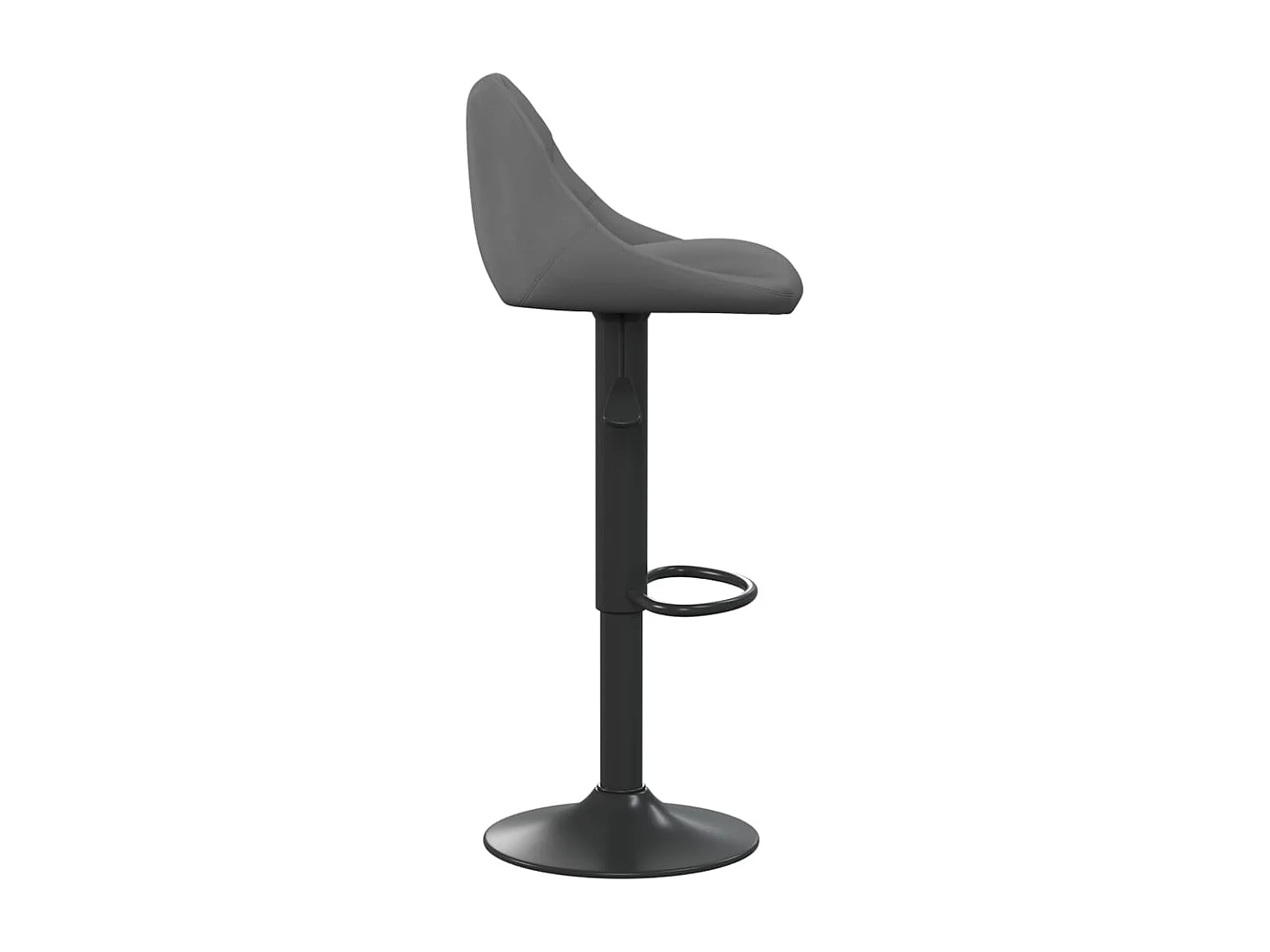 Tabouret de bar Gris foncé Velours