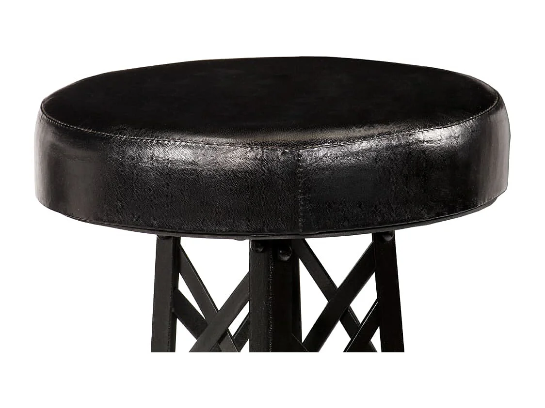 Tabourets de bar lot de 2 cuir véritable