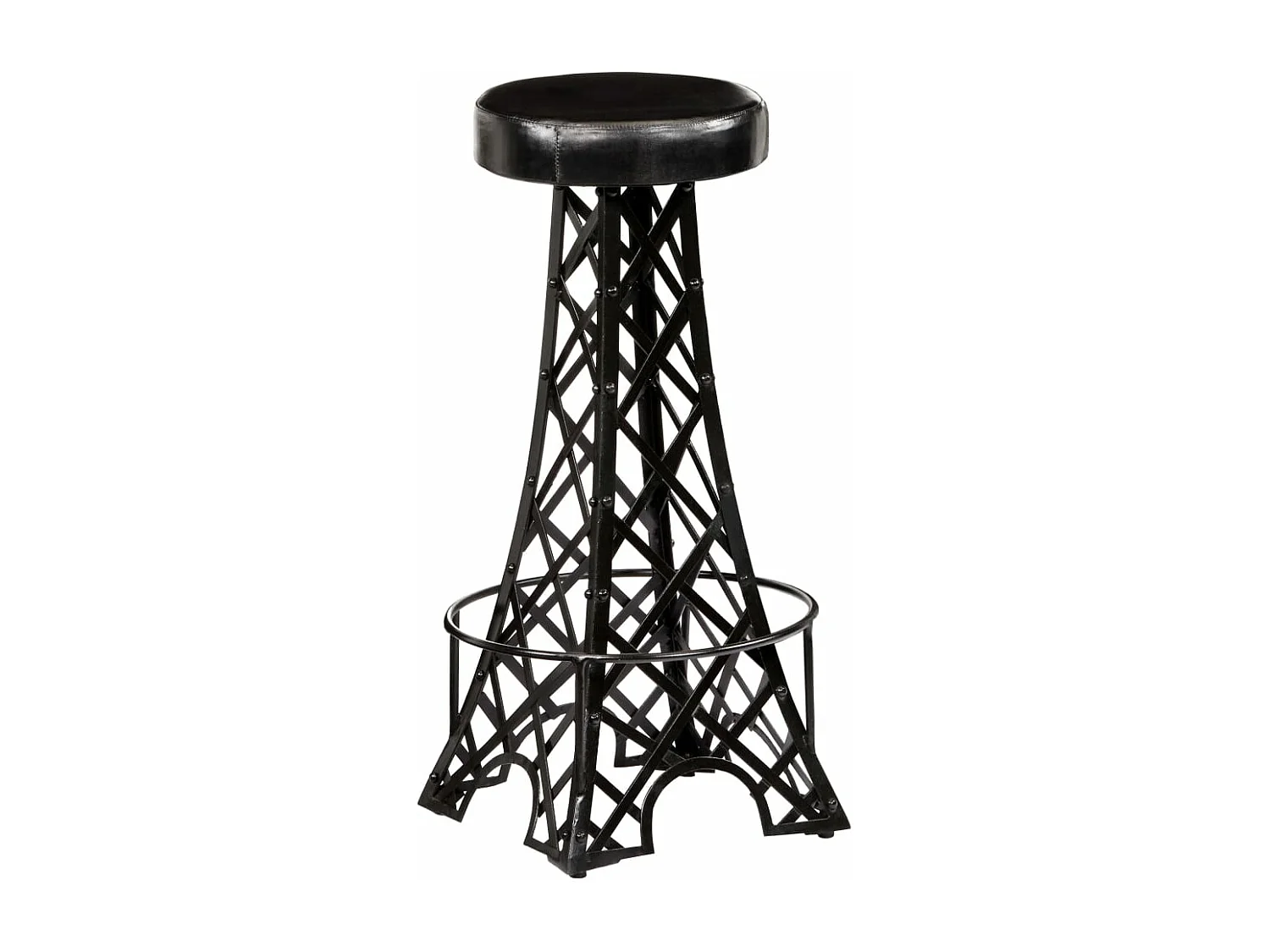 Tabourets de bar lot de 2 cuir véritable