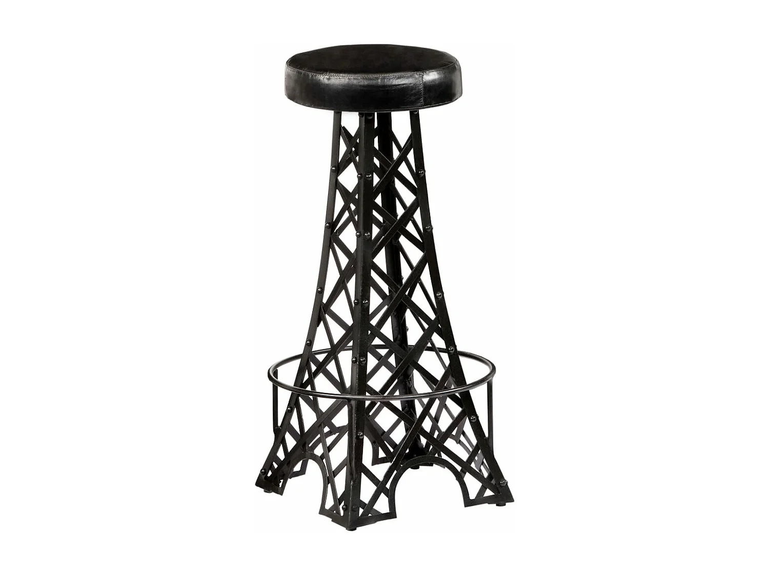 Tabourets de bar lot de 2 cuir véritable