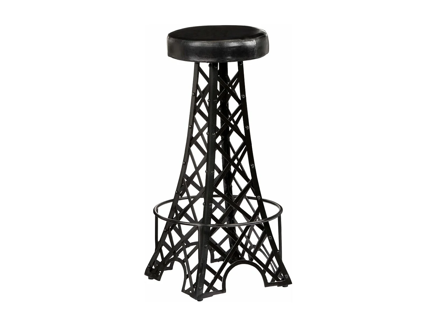 Tabourets de bar lot de 2 cuir véritable