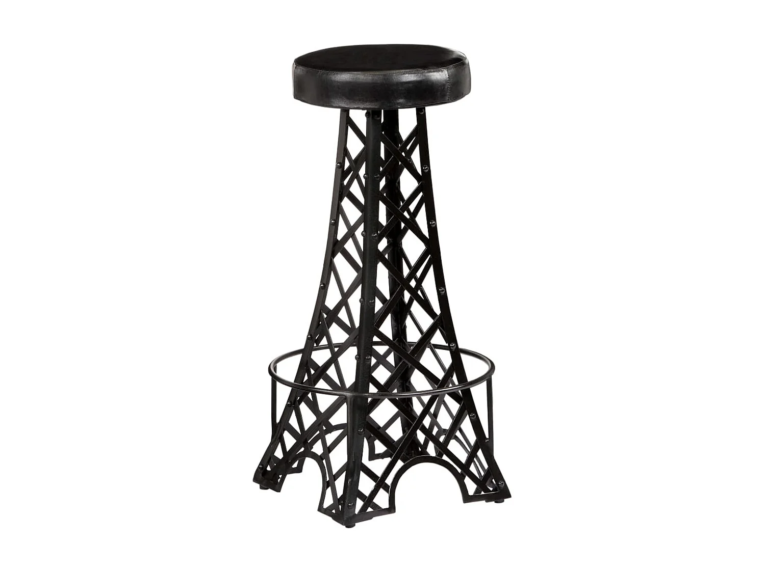 Tabourets de bar lot de 2 cuir véritable