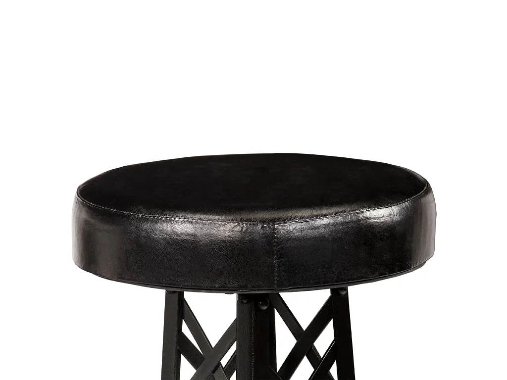 Tabourets de bar lot de 2 cuir véritable