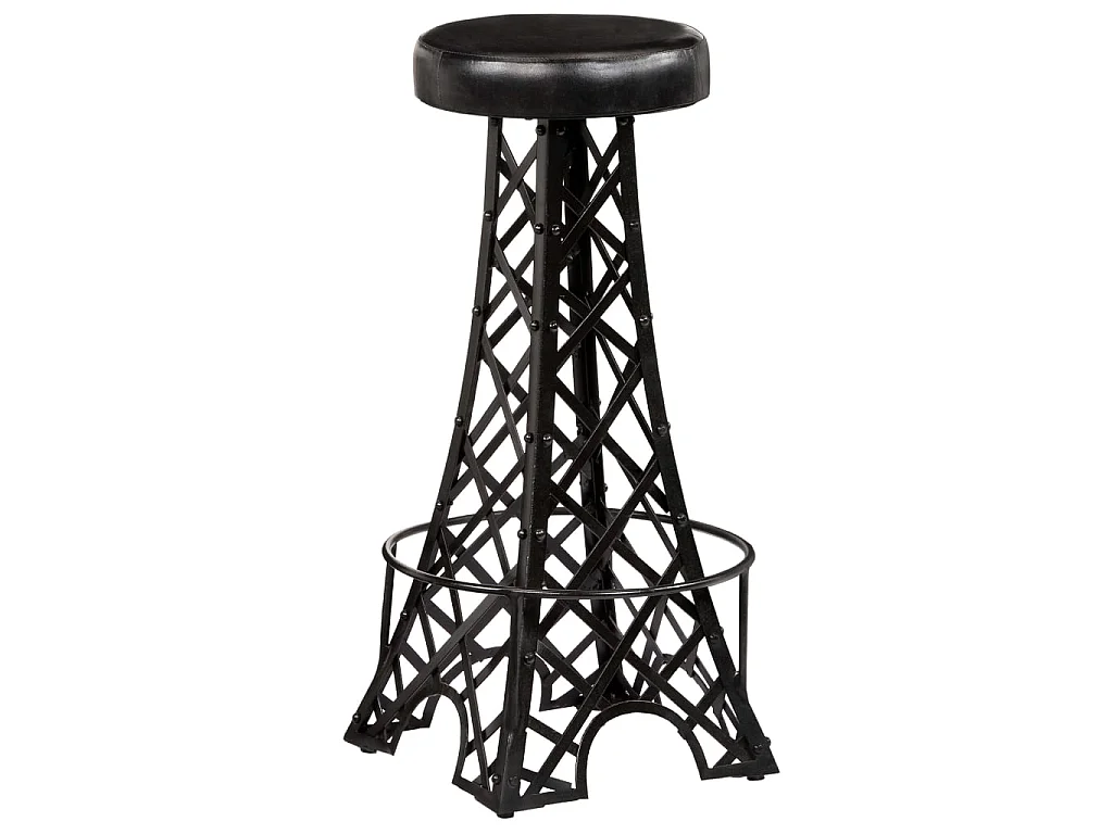 Tabourets de bar lot de 2 cuir véritable