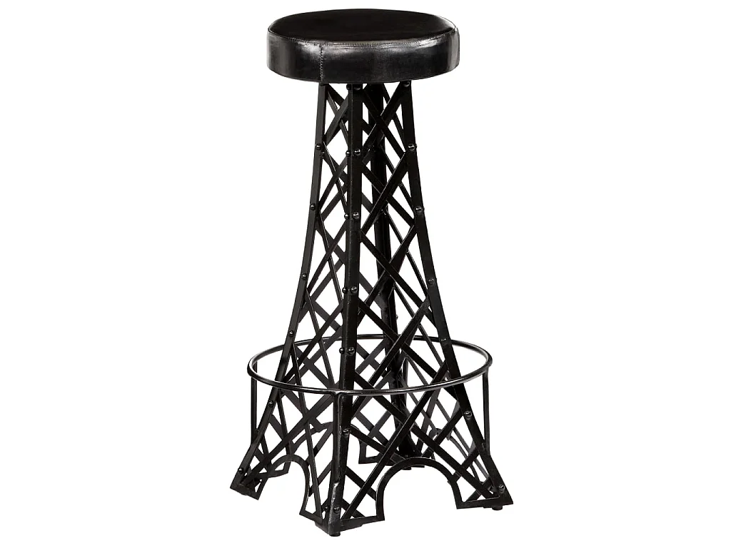 Tabourets de bar lot de 2 cuir véritable