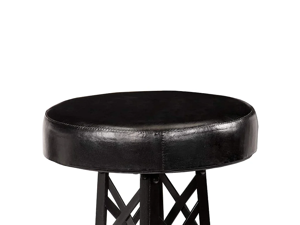 Barhocker 2 Stk. Echtleder