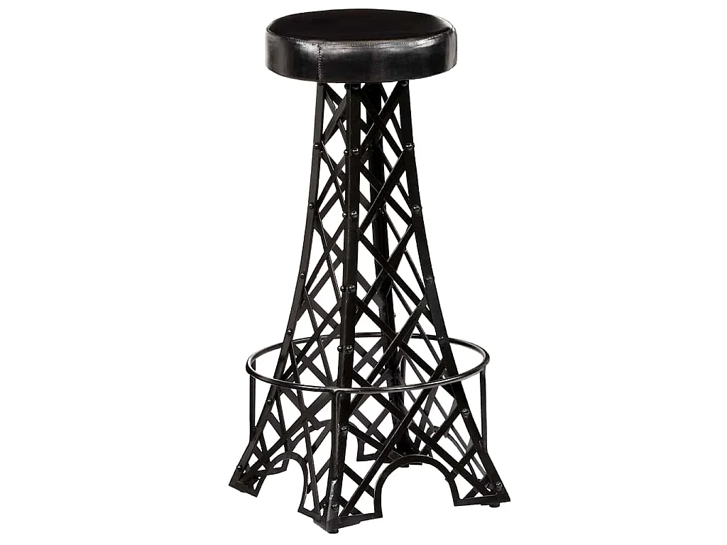 Barhocker 2 Stk. Echtleder