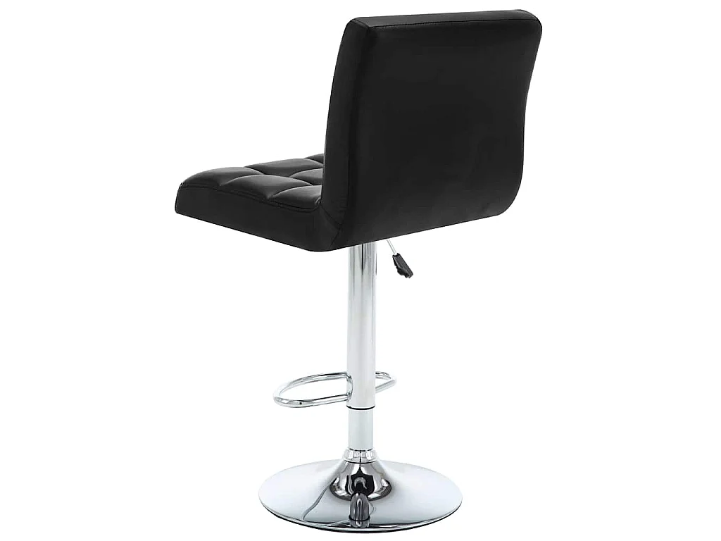 Tabourets de bar lot de 2 noir similicuir