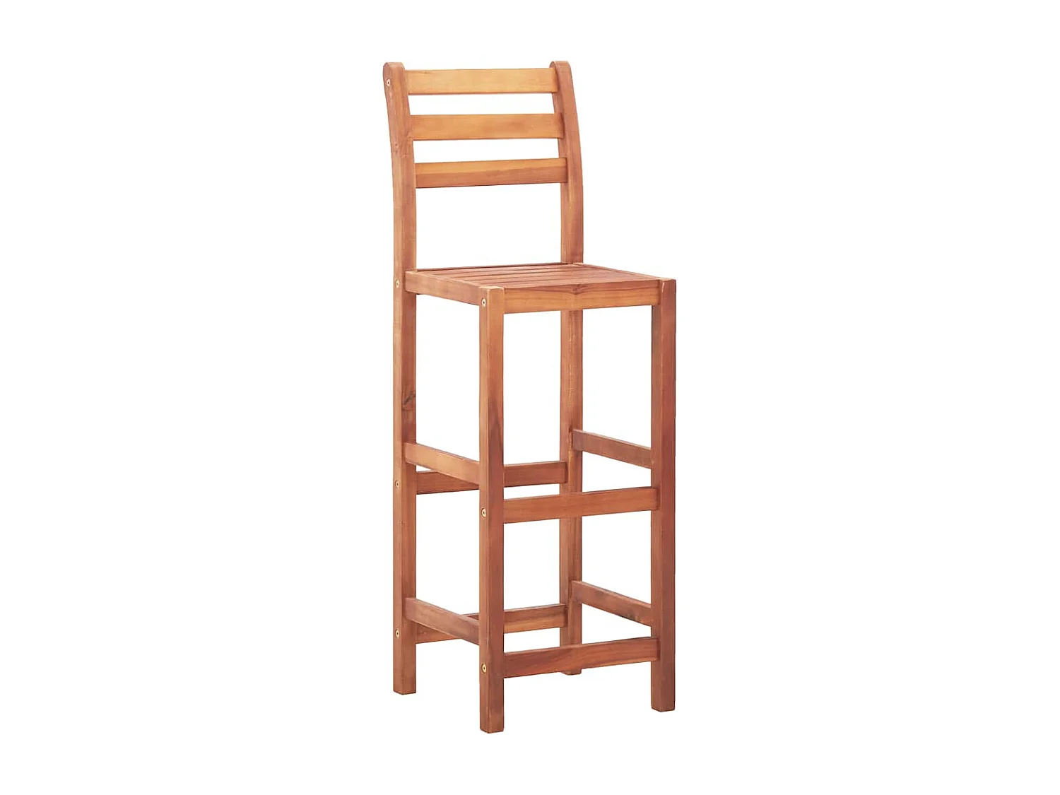 Bancos de bar 2 pcs madeira de acácia maciça