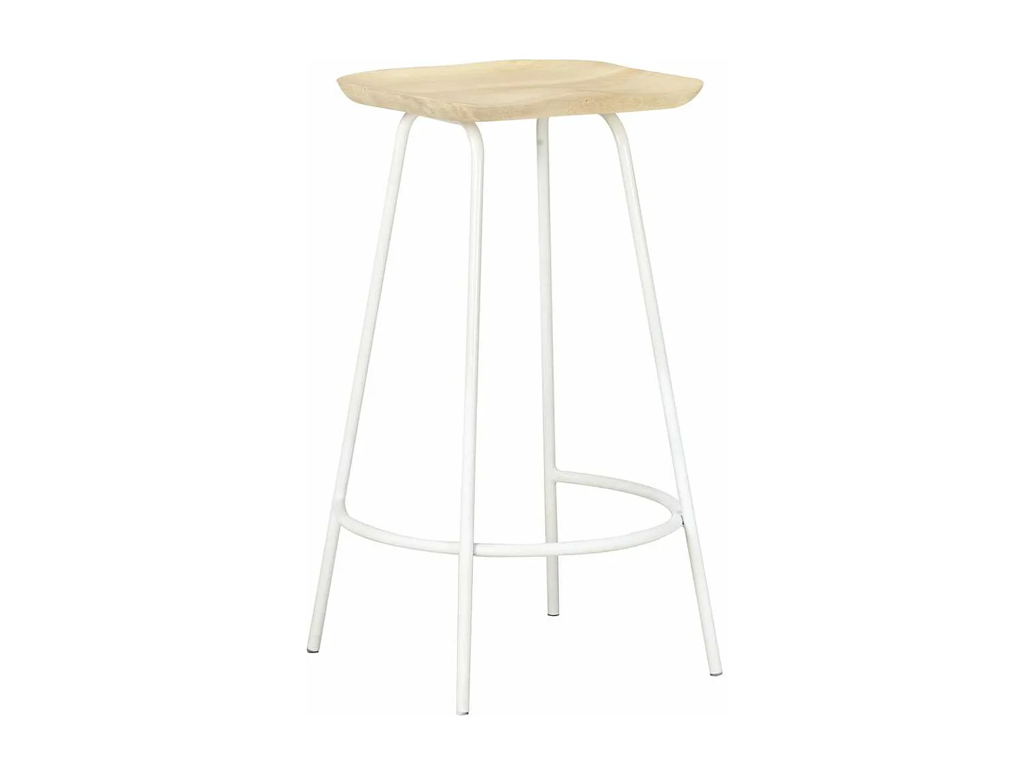 Tabourets de bar lot de 4 bois de manguier massif