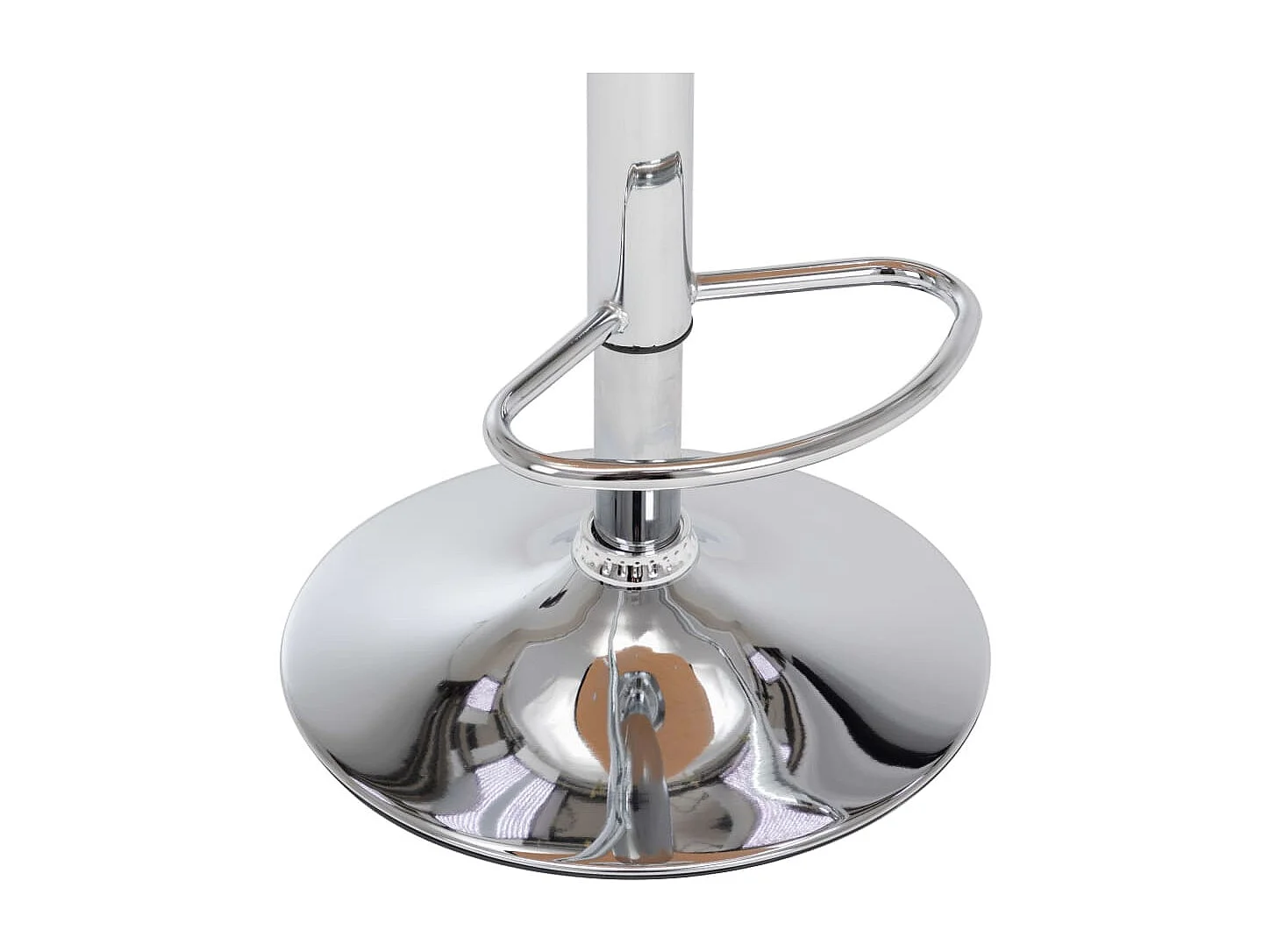 Tabourets de bar lot de 2 crème bois courbé et similicuir